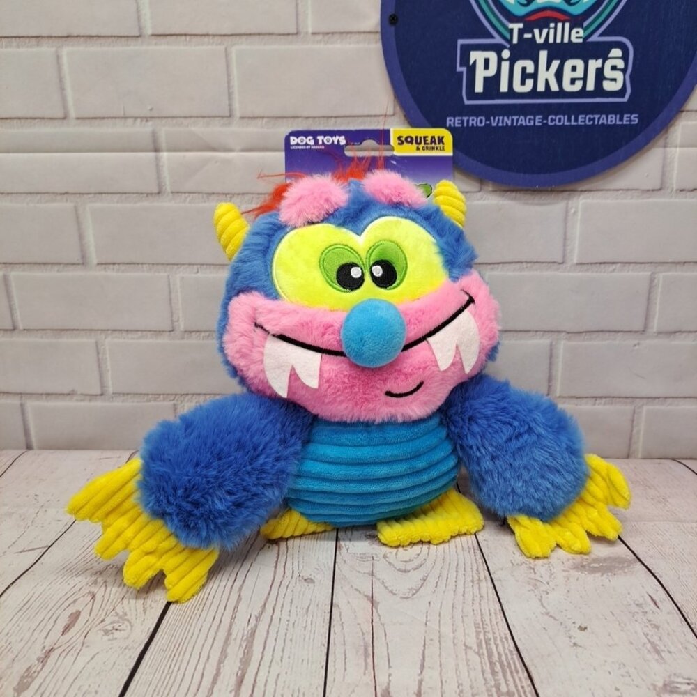 NEW Hasbro My Pet Monster Squeak & Crinkle Dog Toy RARE CUTE MONSTER 80s‎ Kid FS